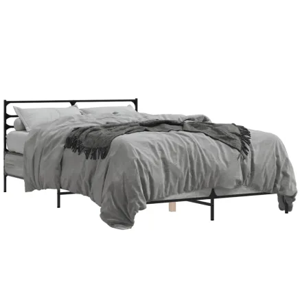 Cadre de lit sans matelas sonoma gris 140x200 cm 2