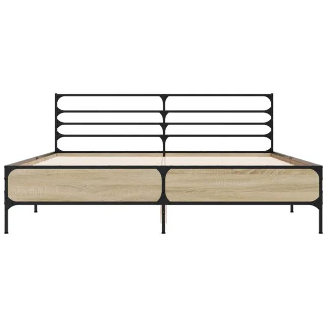 Cadre de lit sans matelas chêne sonoma 150x200 cm