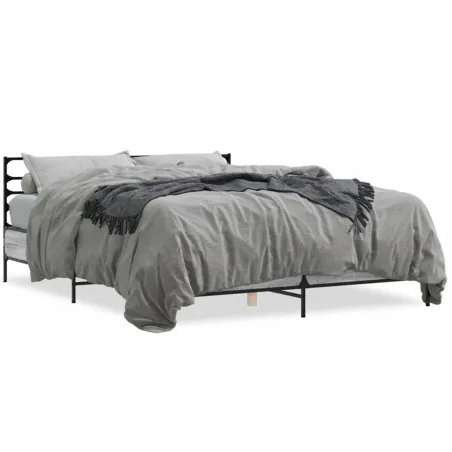 Cadre de lit sans matelas sonoma gris 150x200 cm