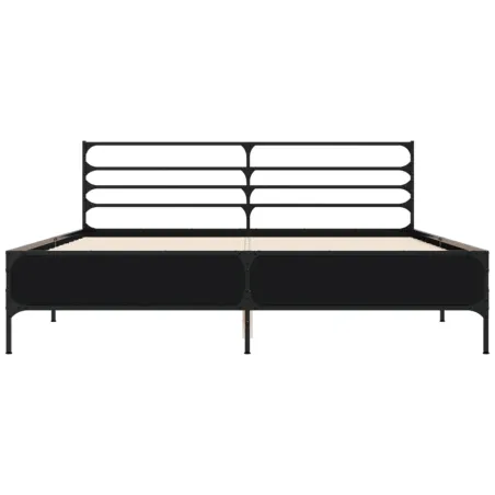 Cadre de lit sans matelas noir 160x200 cm