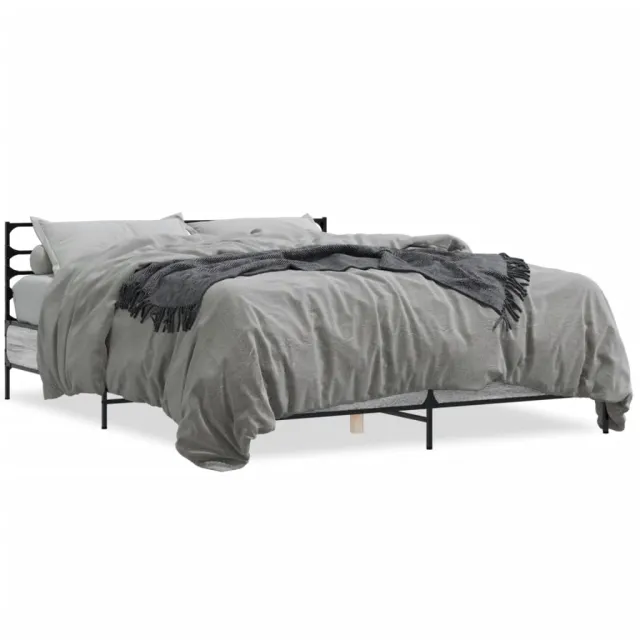 Cadre de lit sans matelas sonoma gris 160x200 cm