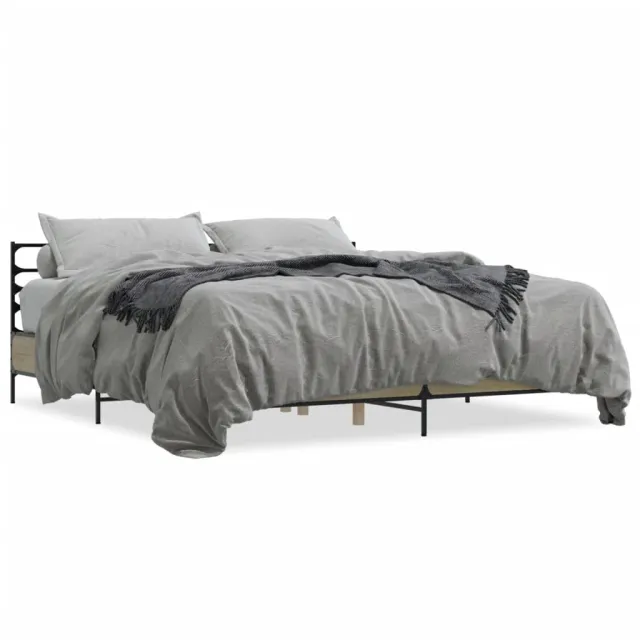 Cadre de lit sans matelas chêne sonoma 200x200 cm
