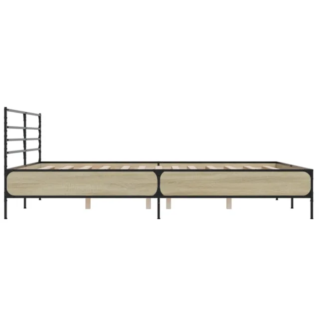 Cadre de lit sans matelas chêne sonoma 200x200 cm