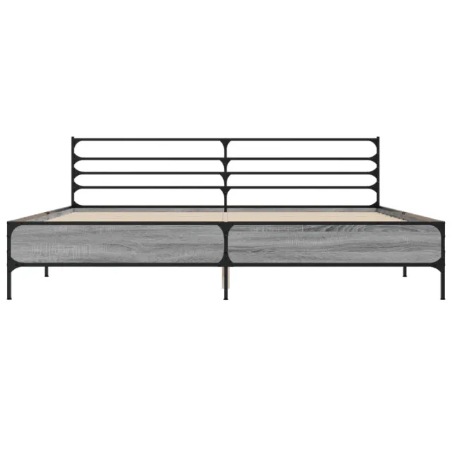 Cadre de lit sans matelas sonoma gris 200x200 cm