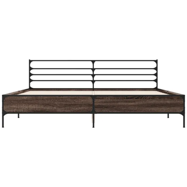 Cadre de lit sans matelas chêne marron 200x200 cm
