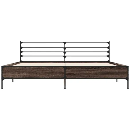 Cadre de lit sans matelas chêne marron 200x200 cm