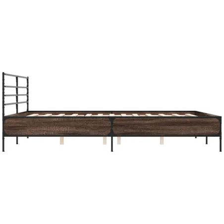 Cadre de lit sans matelas chêne marron 200x200 cm