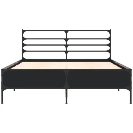 Cadre de lit sans matelas noir 120x190 cm