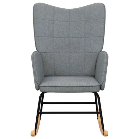 Chaise à bascule Gris clair Tissu