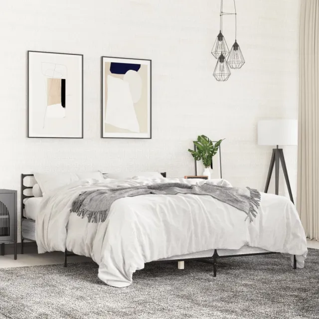 Cadre de lit sans matelas sonoma gris 120x190 cm