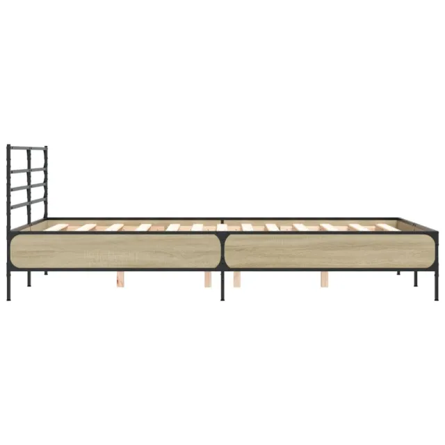 Cadre de lit sans matelas chêne sonoma 135x190 cm