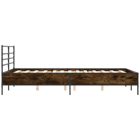 Cadre de lit sans matelas chêne marron 140x190 cm