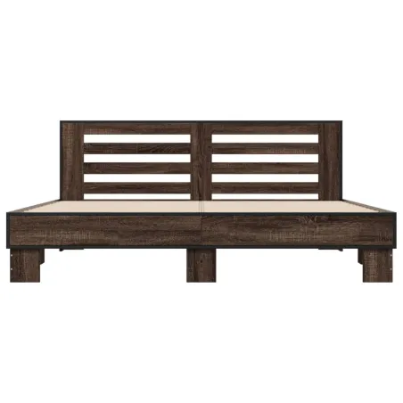 Cadre de lit sans matelas chêne marron 200x200 cm