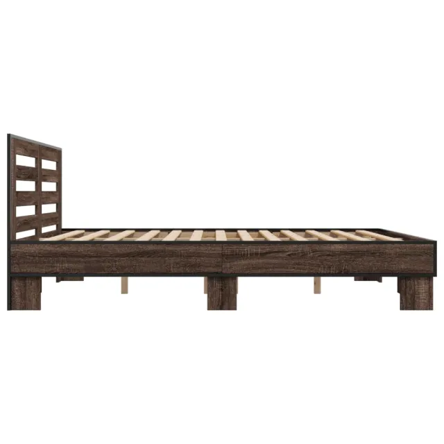 Cadre de lit sans matelas chêne marron 200x200 cm