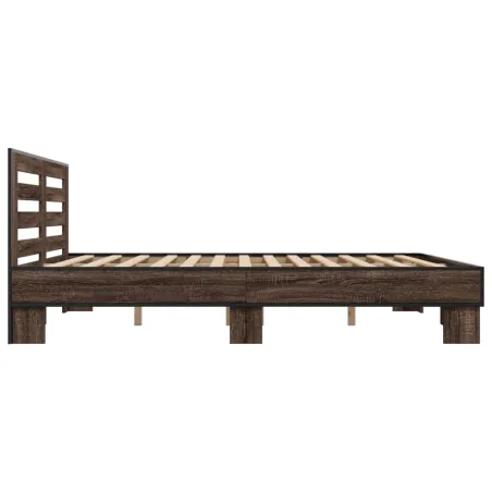 Cadre de lit sans matelas chêne marron 200x200 cm