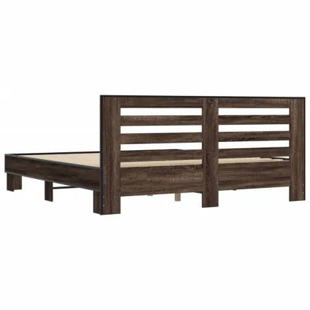 Cadre de lit sans matelas chêne marron 200x200 cm