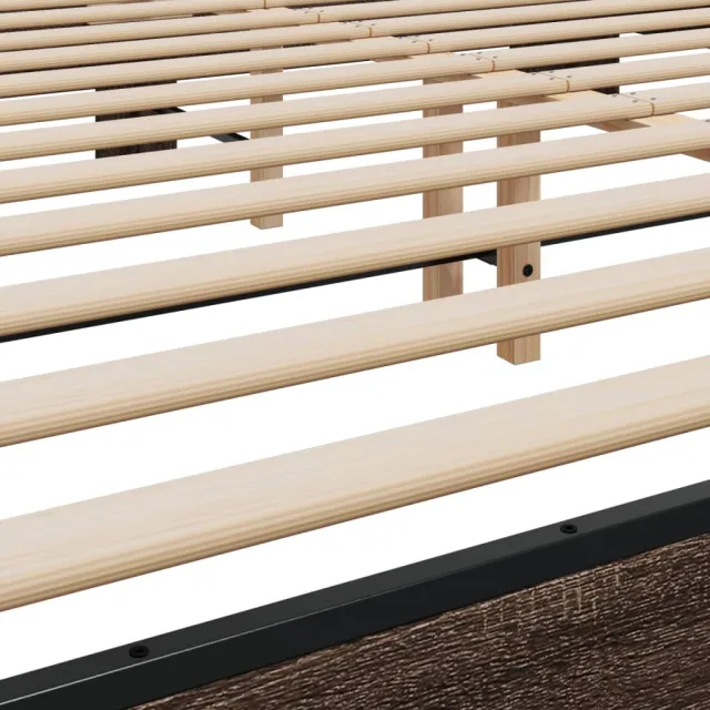 Cadre de lit sans matelas chêne marron 200x200 cm