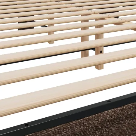 Cadre de lit sans matelas chêne marron 200x200 cm