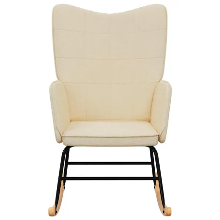Chaise à bascule Crème Tissu