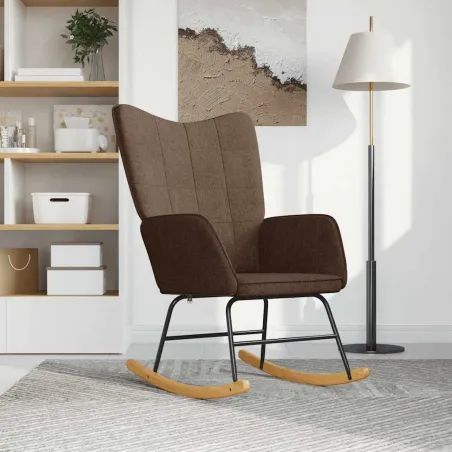 Chaise à bascule Marron Tissu
