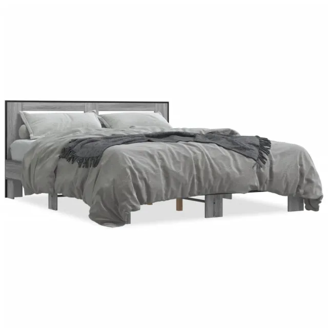 Cadre de lit sans matelas sonoma gris 150x200 cm