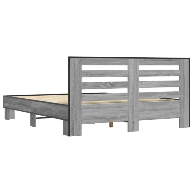 Cadre de lit sans matelas sonoma gris 150x200 cm
