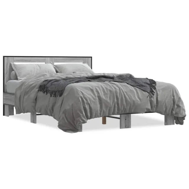 Cadre de lit sans matelas sonoma gris 140x200 cm