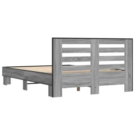 Cadre de lit sans matelas sonoma gris 140x200 cm