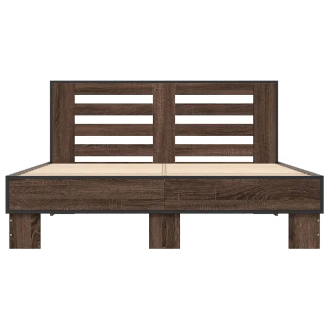 Cadre de lit sans matelas chêne marron 140x190 cm