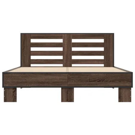 Cadre de lit sans matelas chêne marron 140x190 cm