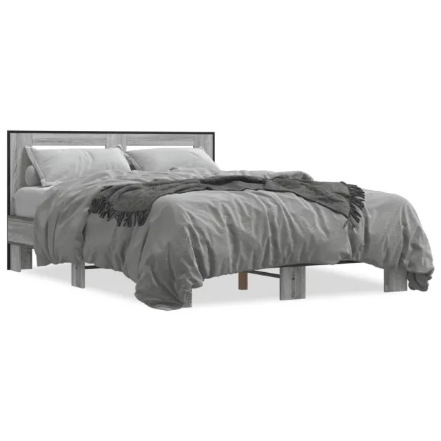 Cadre de lit sans matelas sonoma gris 120x190 cm