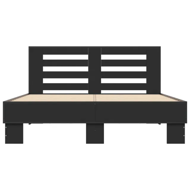 Cadre de lit sans matelas noir 135x190 cm