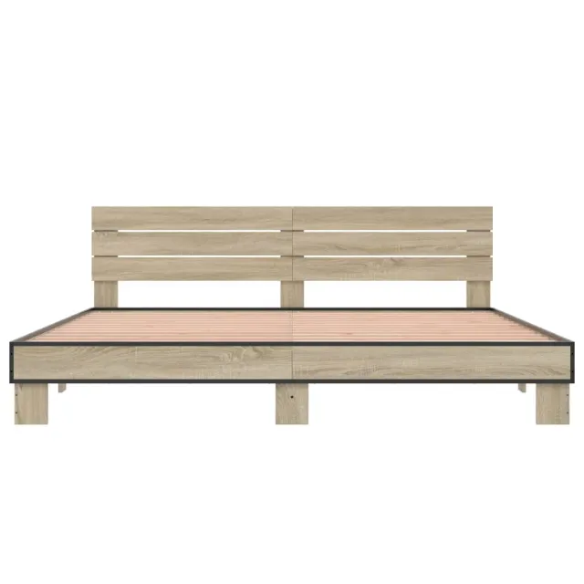 Cadre de lit sans matelas chêne sonoma 200x200 cm