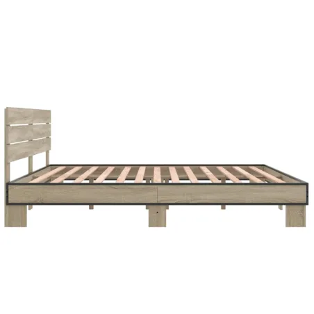 Cadre de lit sans matelas chêne sonoma 200x200 cm