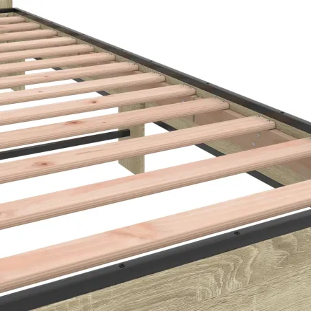 Cadre de lit sans matelas chêne sonoma 200x200 cm