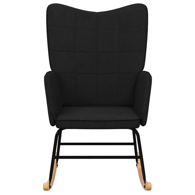 Chaise à bascule Noir Tissu