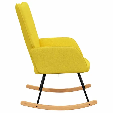 Chaise à bascule Jaune moutarde Tissu