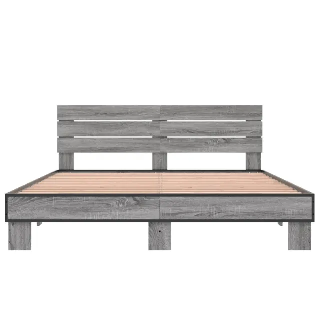 Cadre de lit sans matelas sonoma gris 150x200 cm