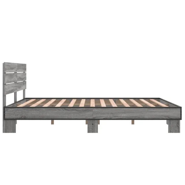 Cadre de lit sans matelas sonoma gris 150x200 cm