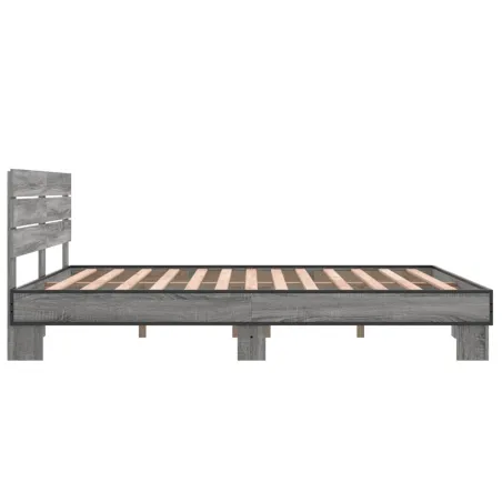 Cadre de lit sans matelas sonoma gris 150x200 cm