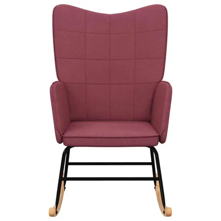 Chaise à bascule Rouge bordeaux Tissu