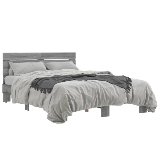 Cadre de lit sans matelas sonoma gris 140x200 cm