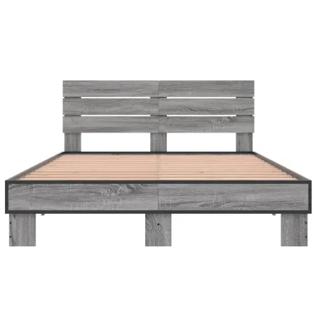 Cadre de lit sans matelas sonoma gris 140x200 cm