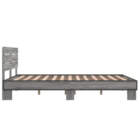 Cadre de lit sans matelas sonoma gris 140x200 cm