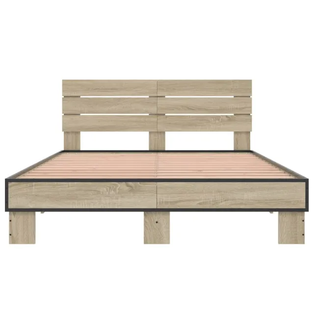 Cadre de lit sans matelas chêne sonoma 120x200 cm