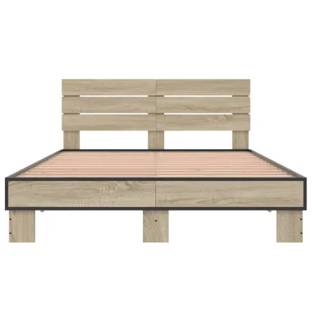 Cadre de lit sans matelas chêne sonoma 120x200 cm