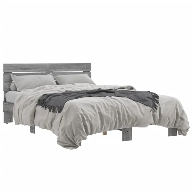 Cadre de lit sans matelas sonoma gris 120x200 cm