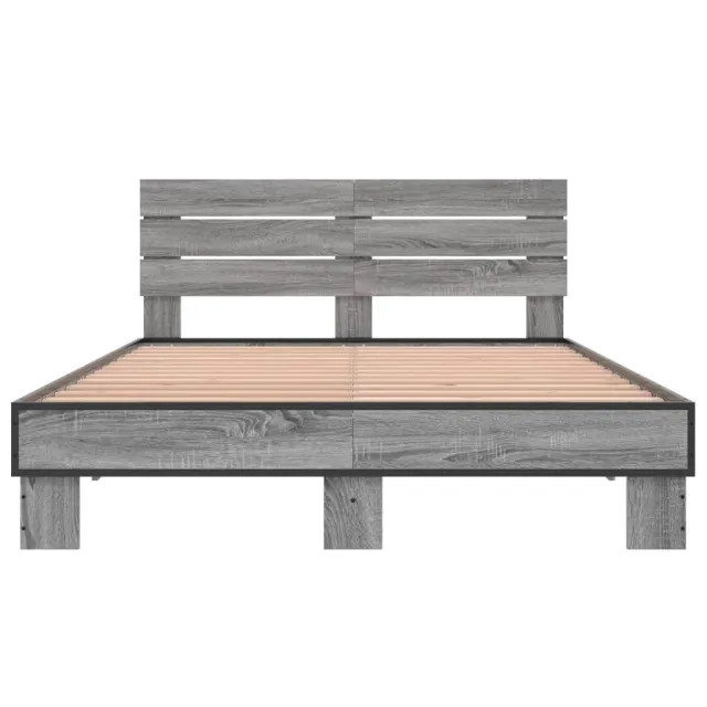 Cadre de lit sans matelas sonoma gris 120x200 cm