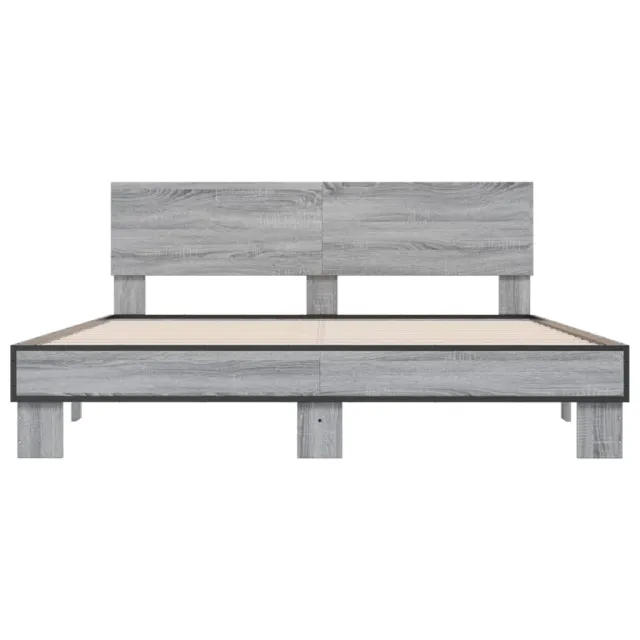 Cadre de lit sans matelas sonoma gris 150x200 cm