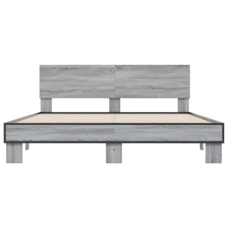 Cadre de lit sans matelas sonoma gris 150x200 cm